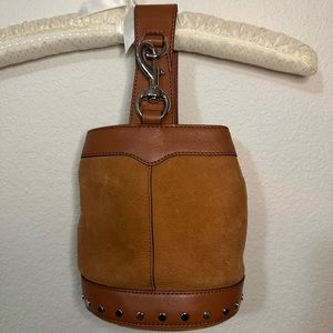 Rebecca Minkoff Mini Sling Bucket Bag in Cognac